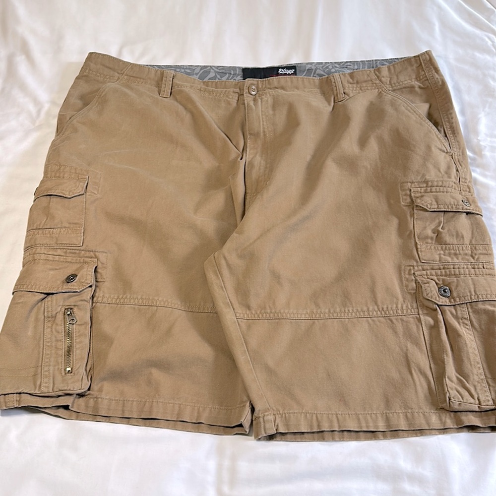 Plugg Khaki Cargo Shorts, size 46